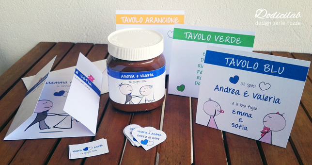 Foto Matrimonio Blu con bimbe